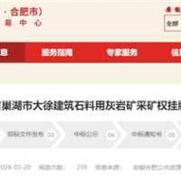 年產砂石980萬噸!安徽儲量超億噸大礦5億起拍